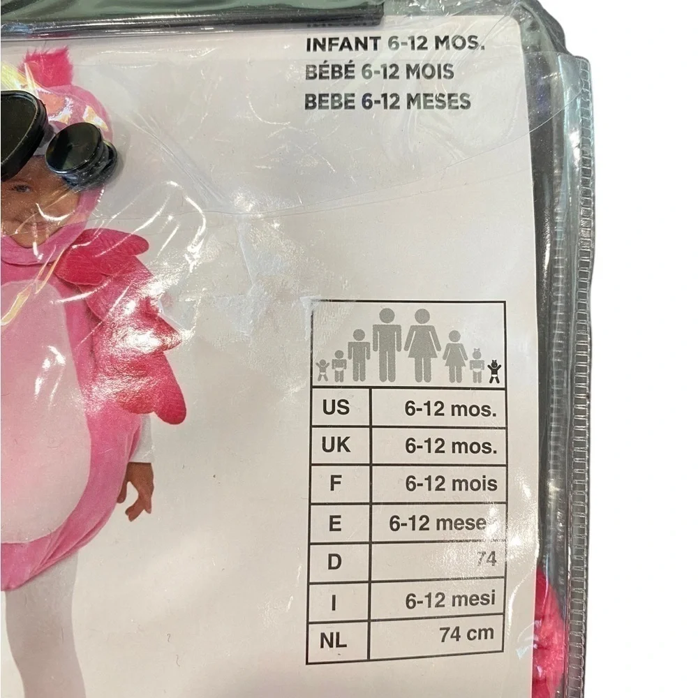 NEW Infant Costume 4 PC Pink Flamingo 6-12 months Costume Dress Up Play Time